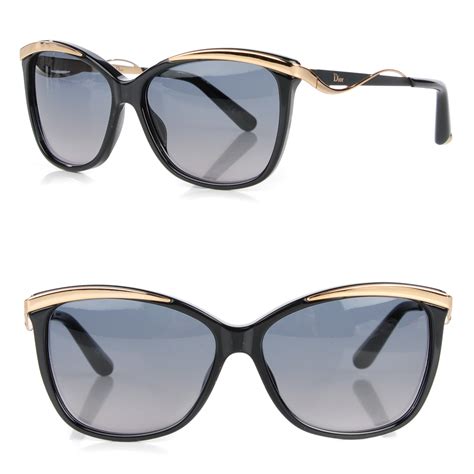 dior metaleyes 2|CHRISTIAN DIOR MetalEyes 2 Sunglasses Black Gold.